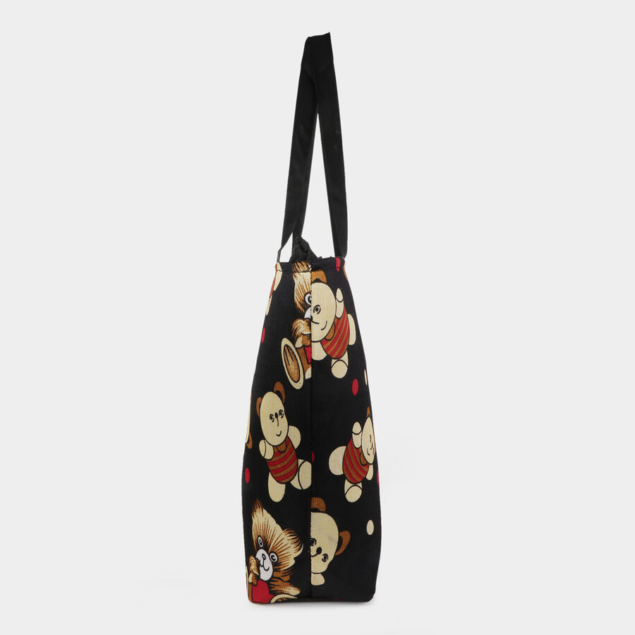 Women's Black Fabric-Polyester Tote Bag, , large image number null