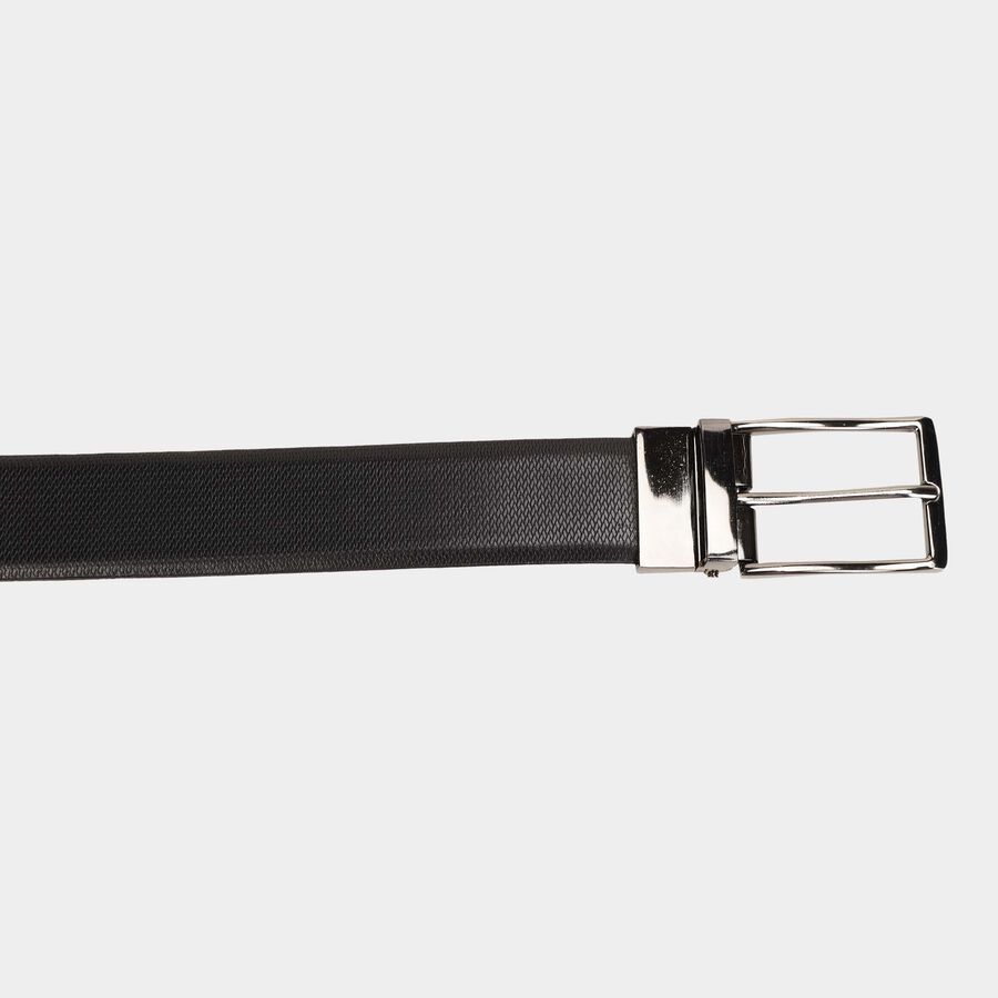 Men's BlackLeather Formal Belt, , large