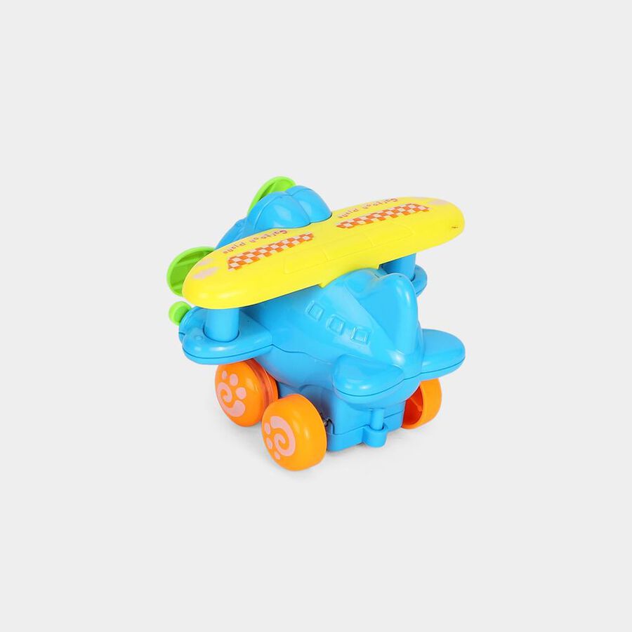 Kid's Blue Plastic Plane, , large