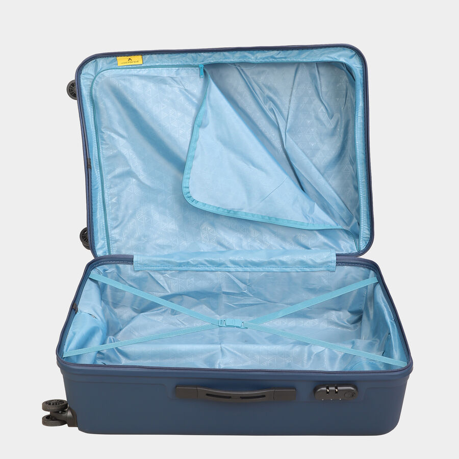 8-Wheel Dark Blue PVC Matee Hard Case Trolley, Small + Medium + Large, , large image number null