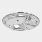 Stainless Steel Partition Thali - 29cm, , small image number null