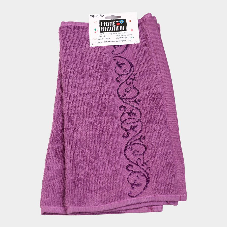 480 GSM Purple Cotton Face Towel, , large image number null
