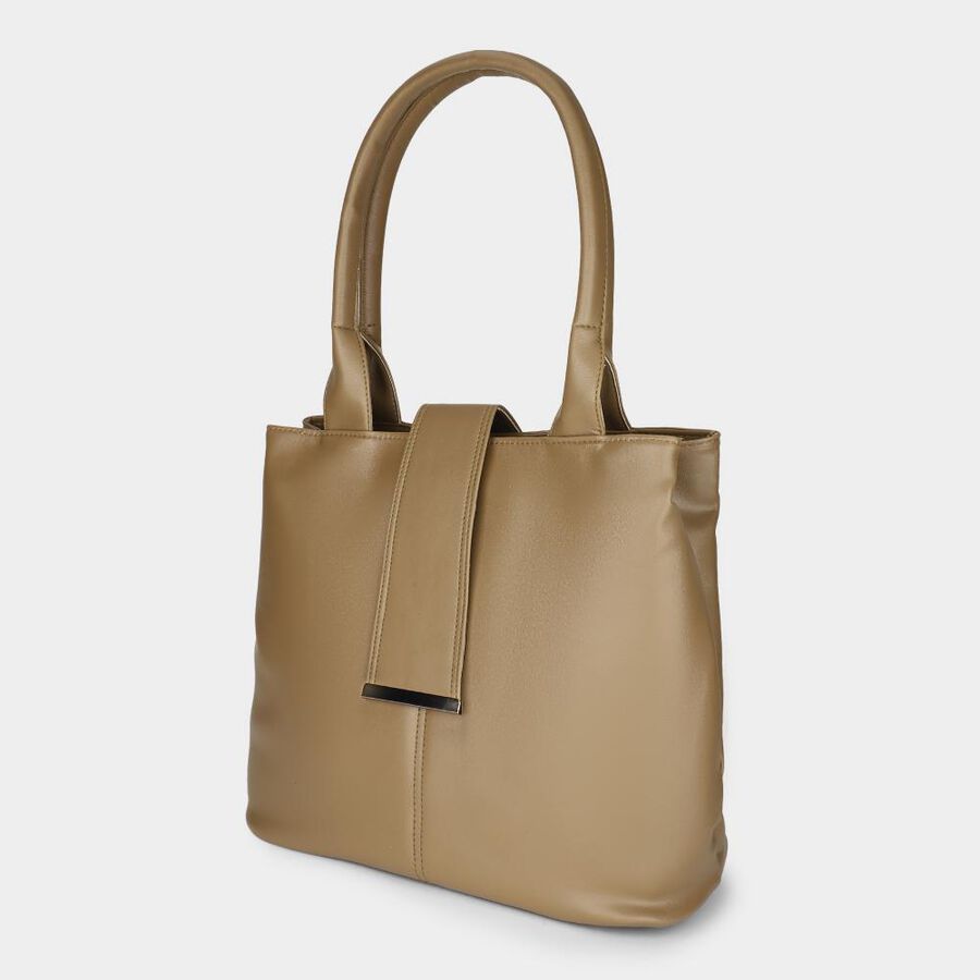 Women's Brown Pu Evening Bag, , large