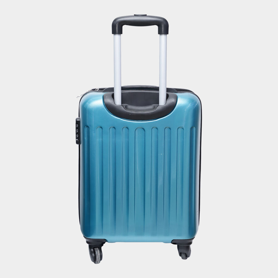 4-Wheel Blue PVC Matee Hard Case Trolley, Small, , large image number null