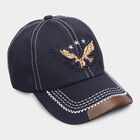 Men's Blue Fabric Cap, , small image number null