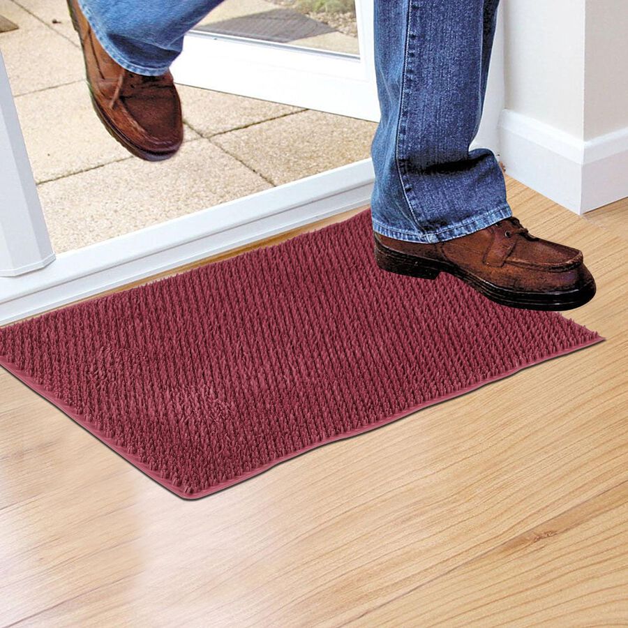 Anti-Skid Maroon Rubber Door Mat, , large image number null