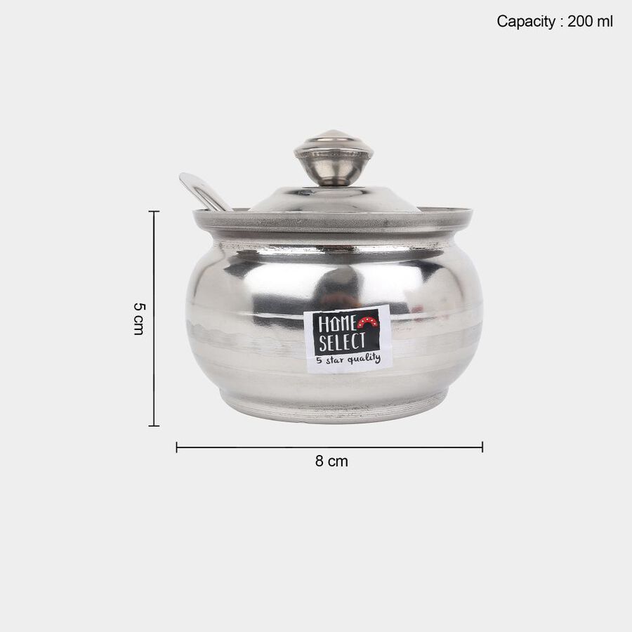 200 ml Stainless Steel Ghee Container, , large image number null