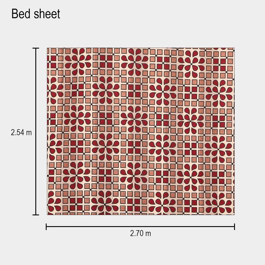 King Size Cotton Bedcover With Pillow Cover, , large image number null