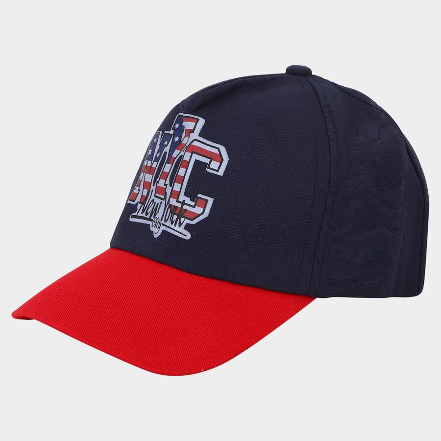Kid's Red-Blue Fabric Cap, , large
