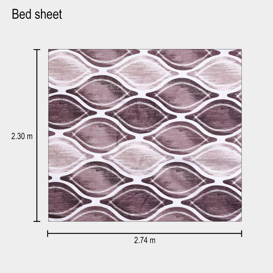 120 GSM White Microfiber Double Bedsheet , , large