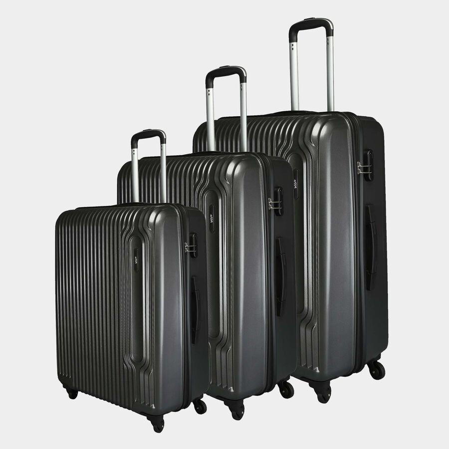 4 Wheel Hard Case Trolley, Set of 3, Small, Medium, Large, , large image number null
