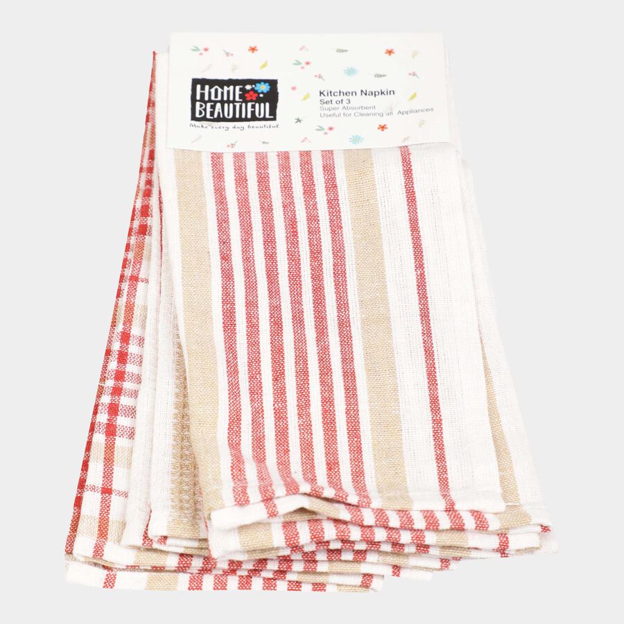 Cotton Kitchen Napkin, Red, 38 X 58 cm, 150 g, , large image number null