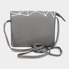 Women's Grey Polyurethane Sling Bag, , small image number null