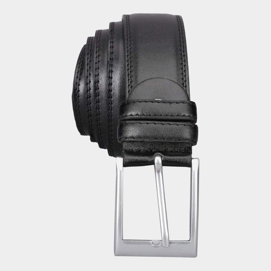 Men's Black Polyurethane Casual Belt, , large image number null