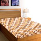 Red, Yellow Microfiber Single Bedsheet, , small