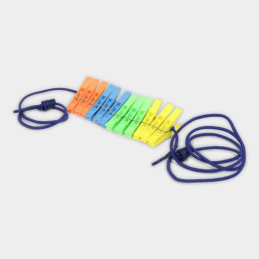 Plastic Cloth Clips-Set of 12 (Color/Design May Vary), , large image number null