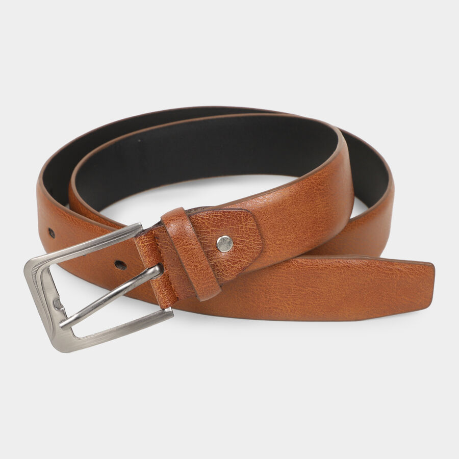 Men's Brown Polyurethane Belt, , large image number null