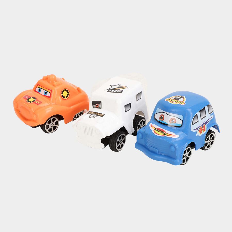 Pull Back Toy Cars, Set of 6 - Colour/Design May Vary, , large image number null