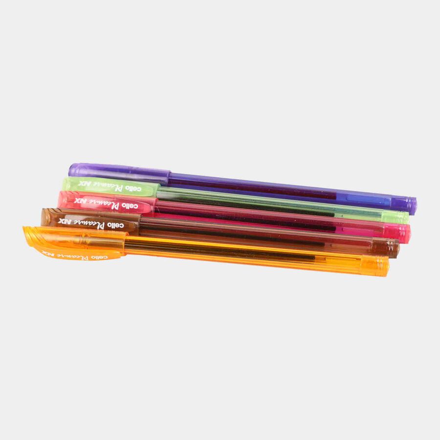 Blue Ink Plastic Pen Set of 5, , large image number null