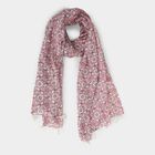 Women's White Viscose Scarf, , small image number null