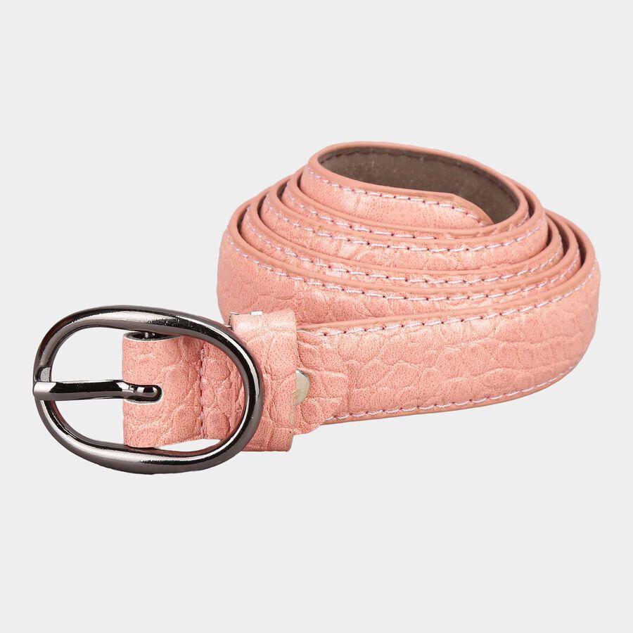 Women's Pink Polyurethane Belt, , large image number null