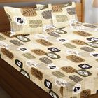 Green Microfiber Double Bedsheet with Pillow Cover, , small