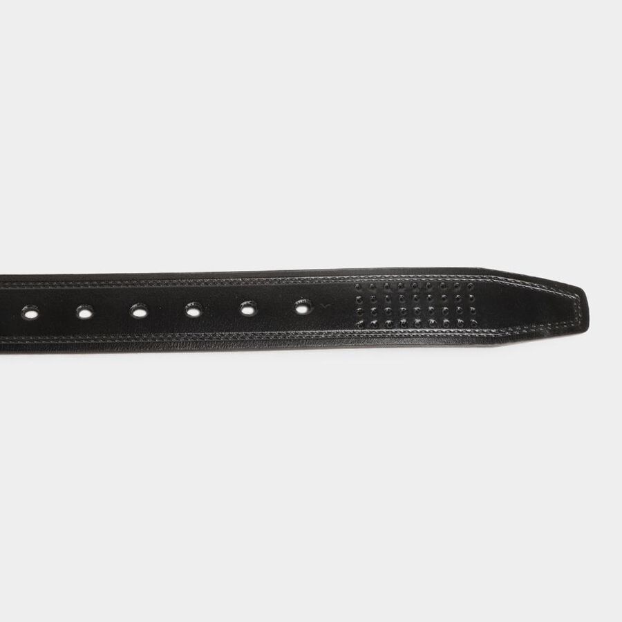 Men's Black Polyurethane Casual Belt, , large image number null