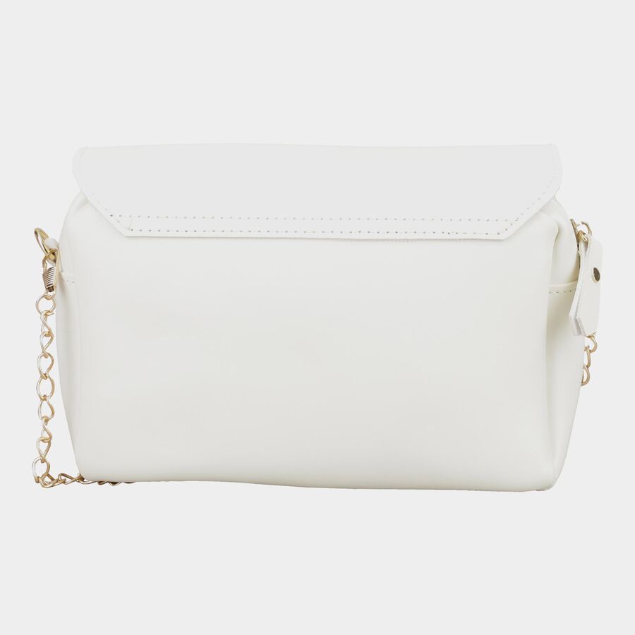 Women's Polyurethane Envelope/Zipper Sling Bag, , large image number null
