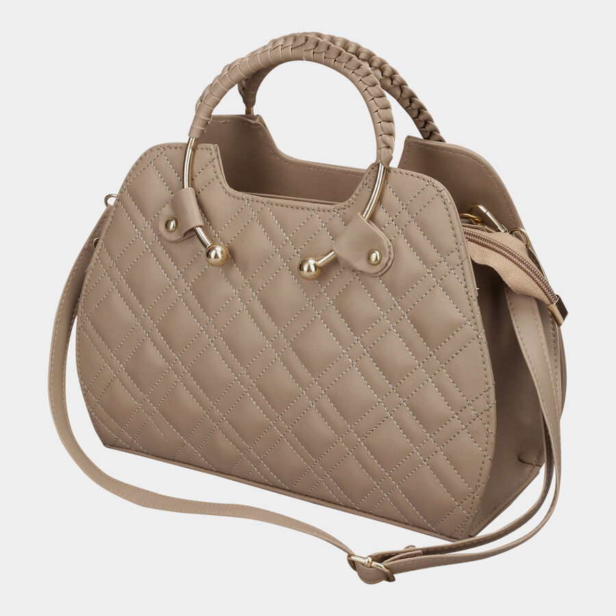 Women Solid Grey Handbag, , large image number null