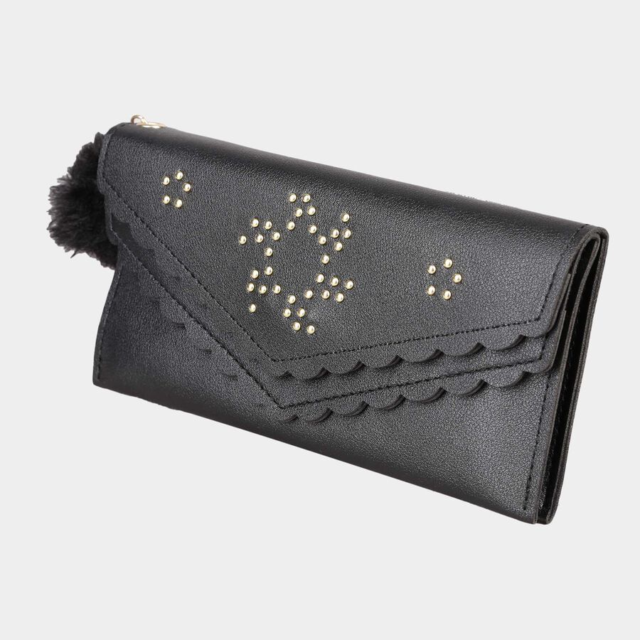 Women's Polyurethane Envelope/Zipper Hand Pouch, , large image number null