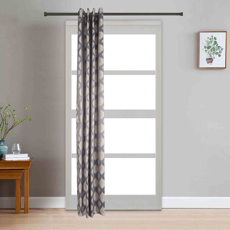 7ft. Grey Microfiber Door Curtain, , large image number null