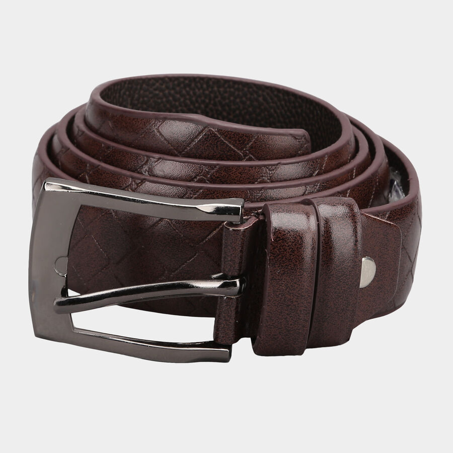 Men's Brown Polyurethane Casual Belt, 38 in. Waist, , large image number null