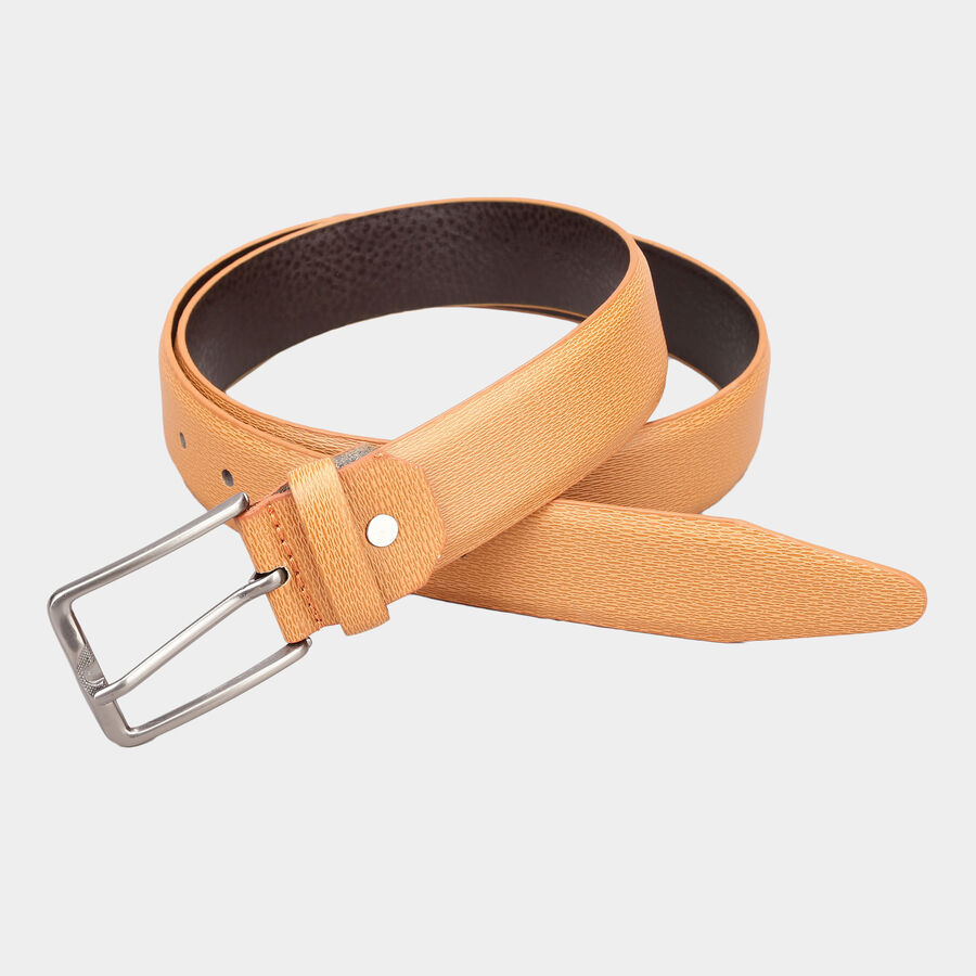 Men's Polyurethane Casual Belt, Size 40, Textured, , large image number null