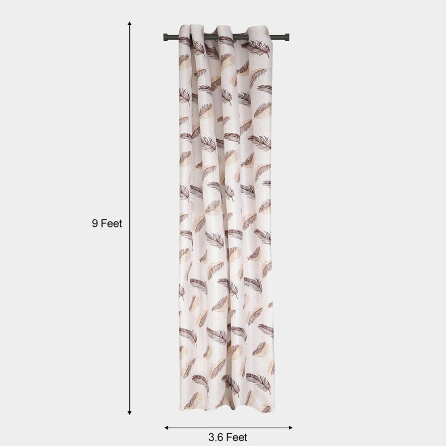 9ft. Cream Microfiber Long Door Curtain, , large image number null