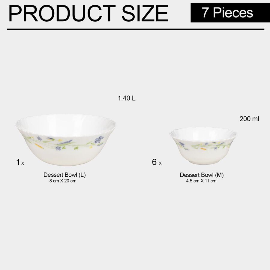 Opalware Pudding Set of 7, , large