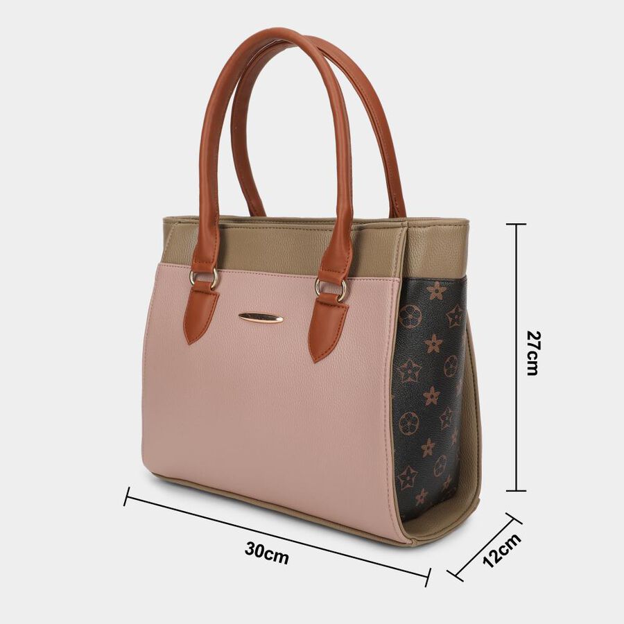 Women's Beige Pu Hand Bag, , large image number null