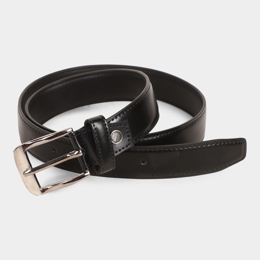 Men's Black Polyurethane Formal Belt, , large image number null