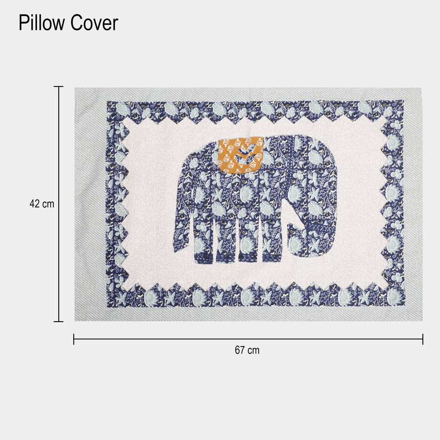 Blue Polyester Pillow Cover, , large image number null