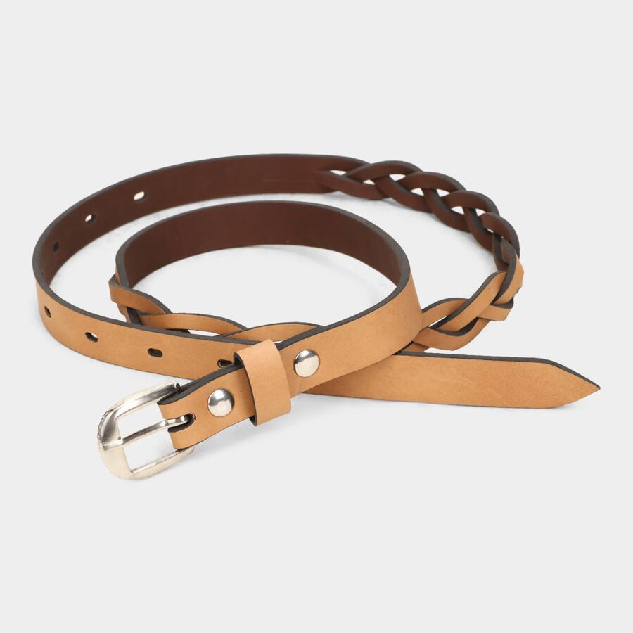 Women's Tan Polyurethane Belt, , large image number null