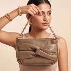 Woman's Beige Polyurethane Bag, , small
