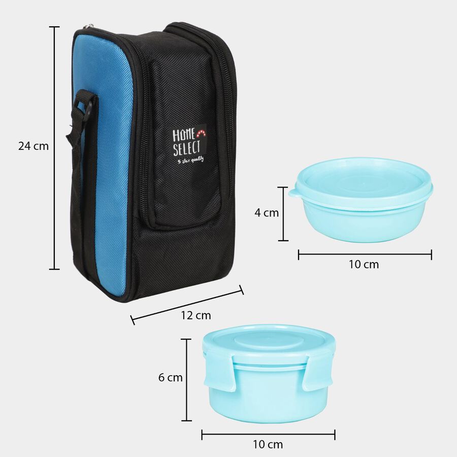 4 Container Plastic Lunch Box with Bag, , large image number null