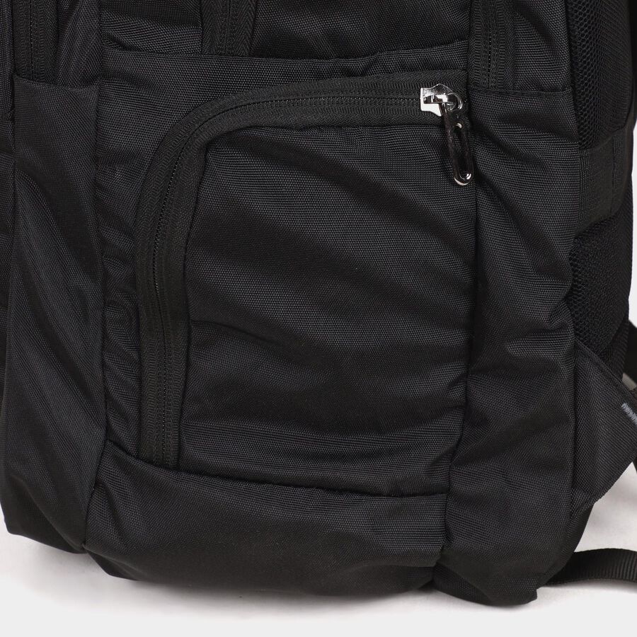 Black Polyester Backpack with Laptop Compartment and USB Port, , large image number null
