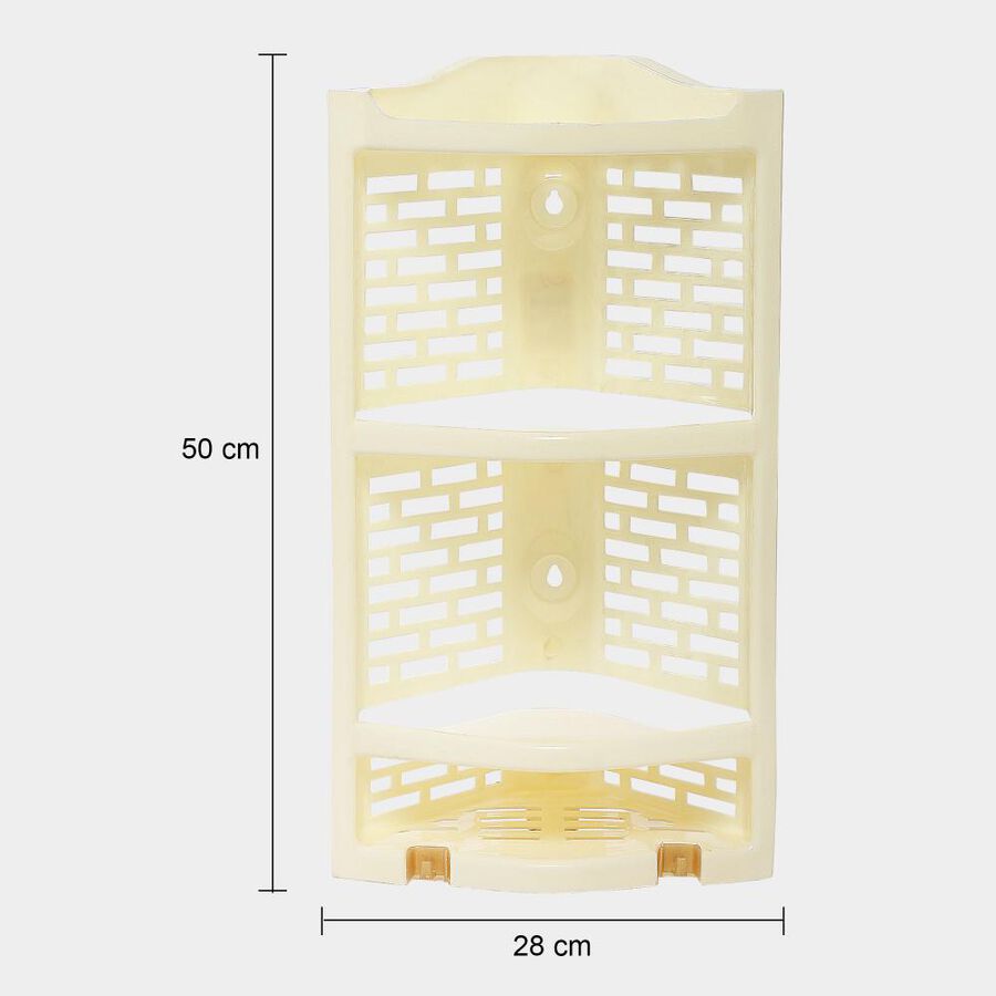 Plastic Corner Bathroom Stand 3 Shelf