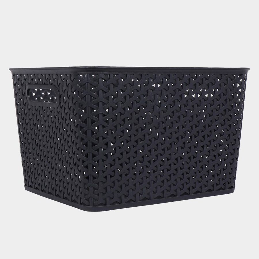 Black Large Plastic Basket, , large image number null