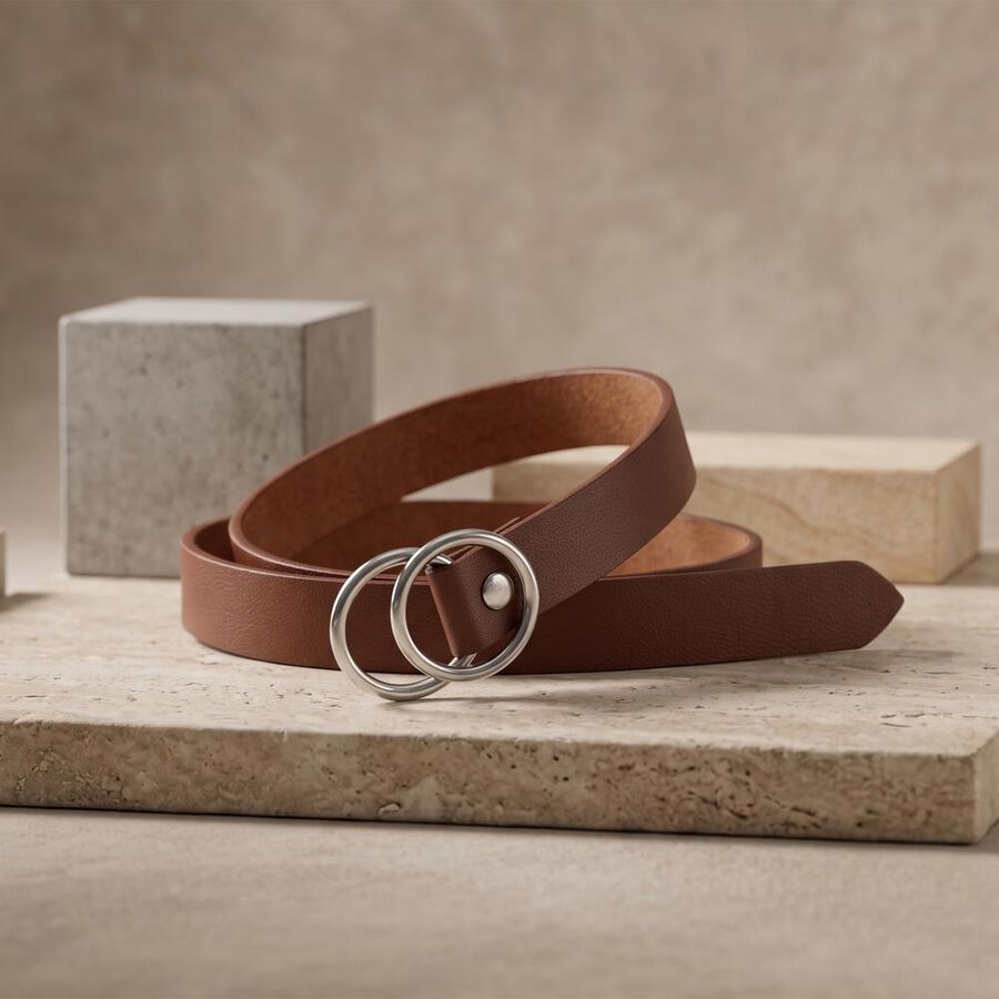 Woman's Brown Belt, , large
