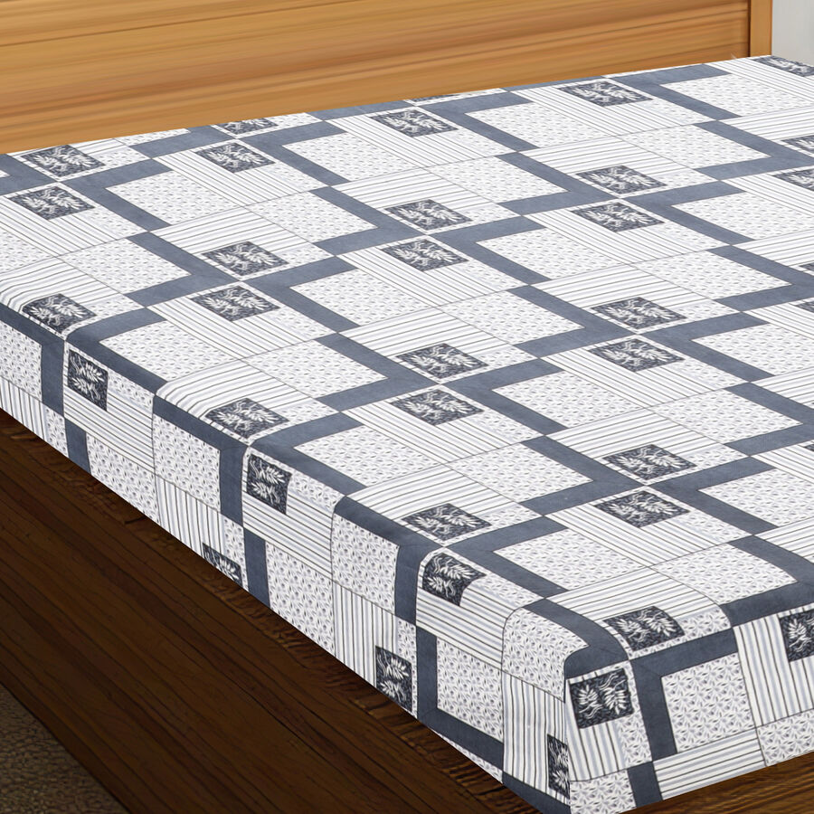 120 GSM Grey Polyester Double Bedsheet, , large image number null