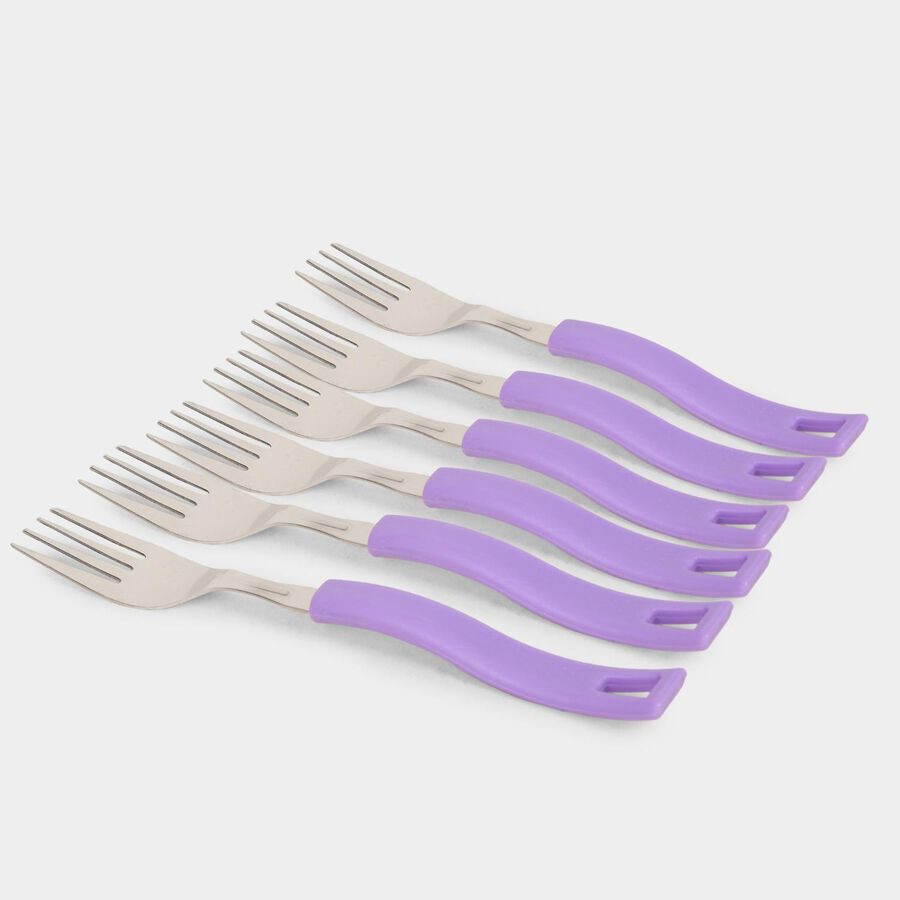 6 Pcs. Steel Dessert Fork, , large image number null