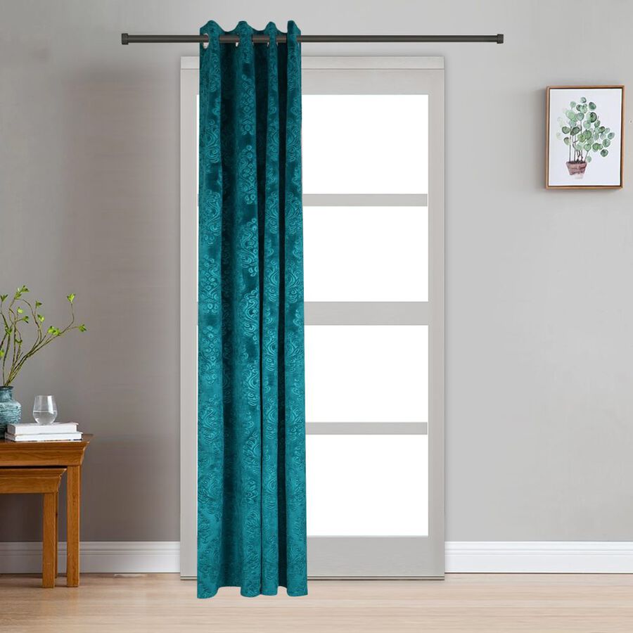 7ft. Dark Grey Velvet Door Curtain, , large image number null