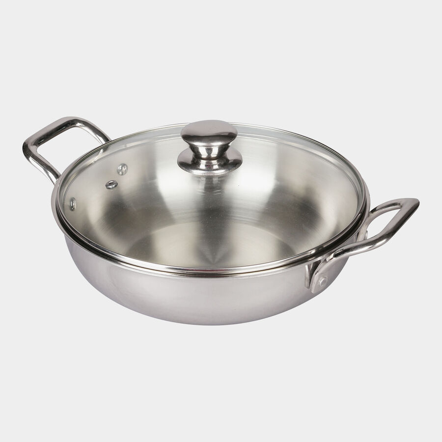 3 Ply Stainless Steel Kadahi Induction Compatible, , large image number null