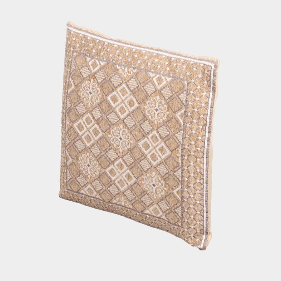 Beige Polyester Cushion Cover, , large image number null